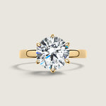 2.5 TCW Solitaire Ring in 6 Prong Basket - Fantasia by DeSerio