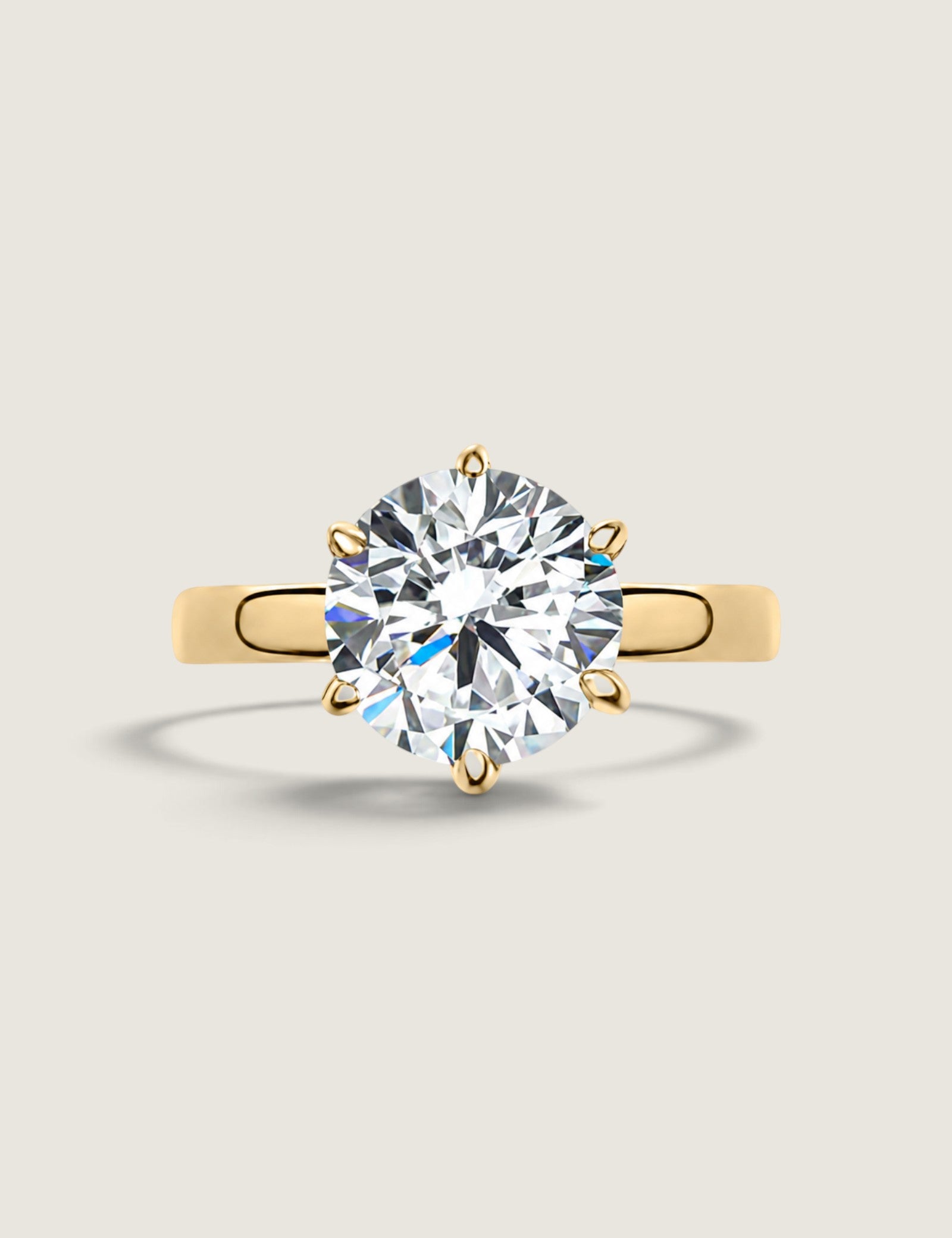 2.5 TCW Solitaire Ring in 6 Prong Basket - Fantasia by DeSerio