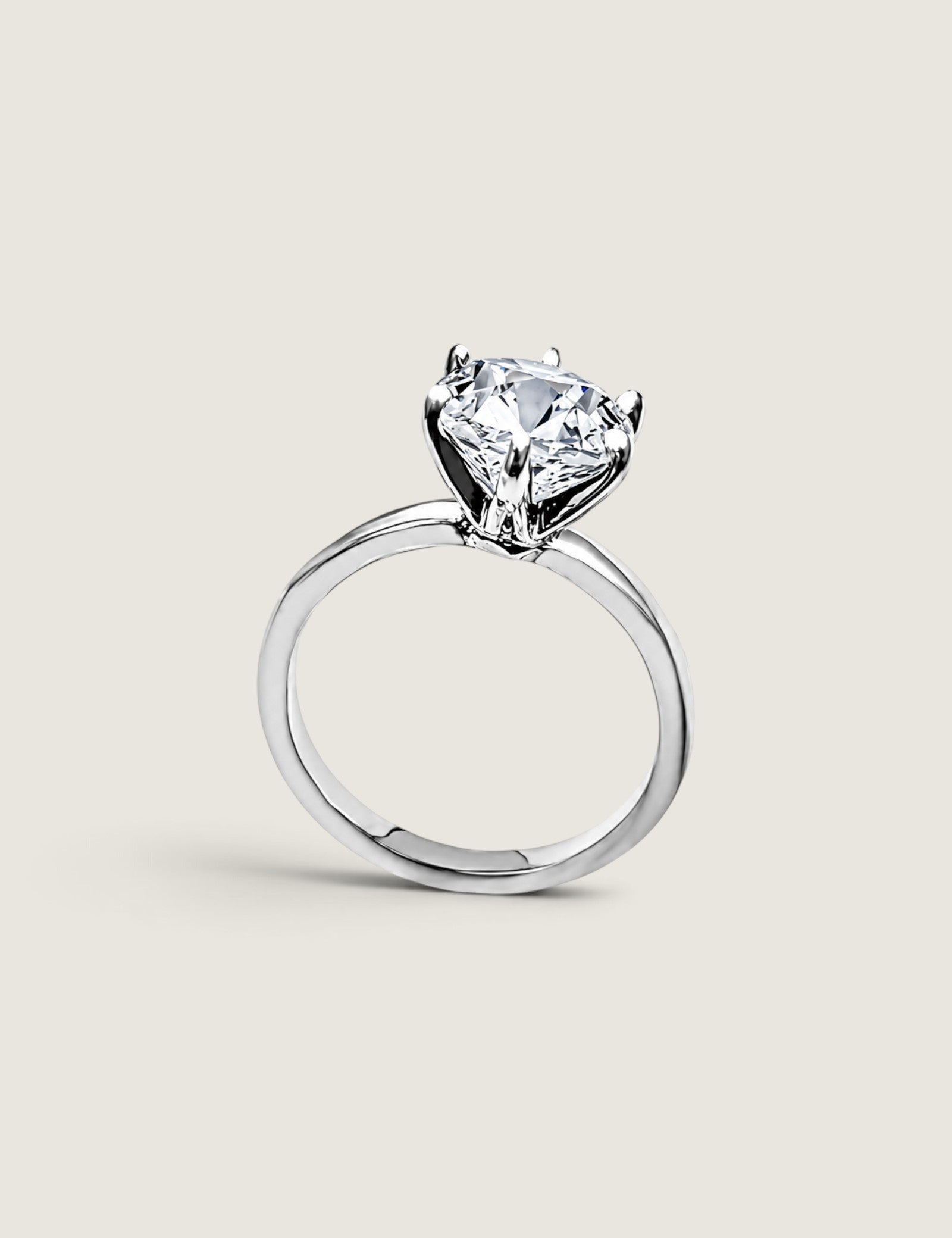 2.5 TCW Solitaire Ring in 6 Prong Basket - Fantasia by DeSerio