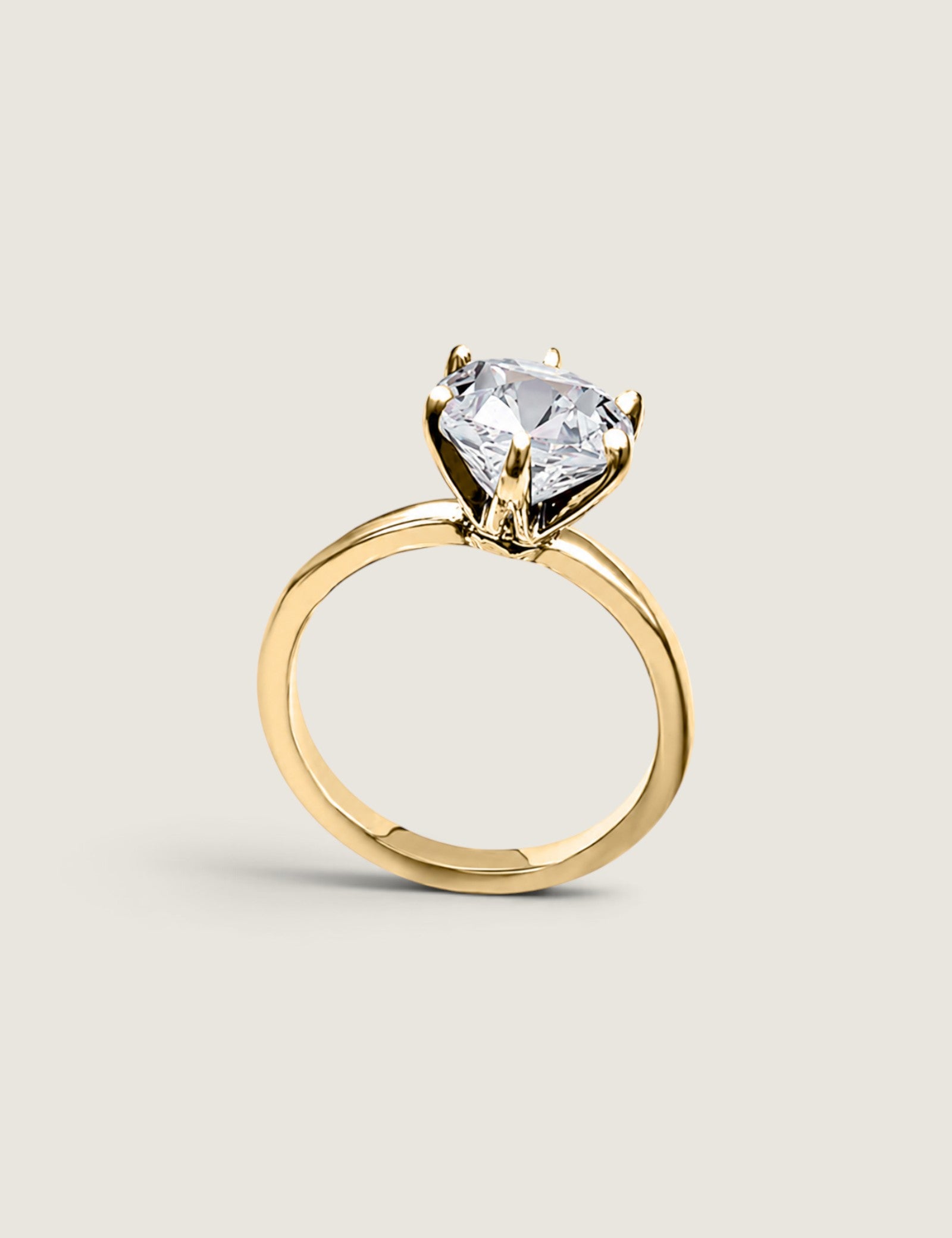 2.5 TCW Solitaire Ring in 6 Prong Basket - Fantasia by DeSerio
