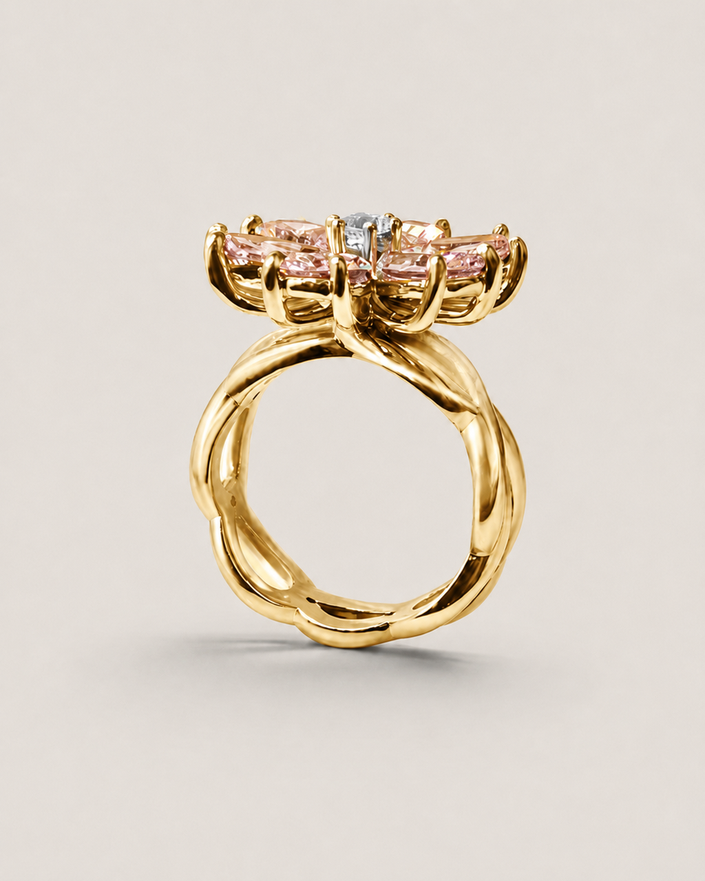 The Blushing Bloom Flower Ring