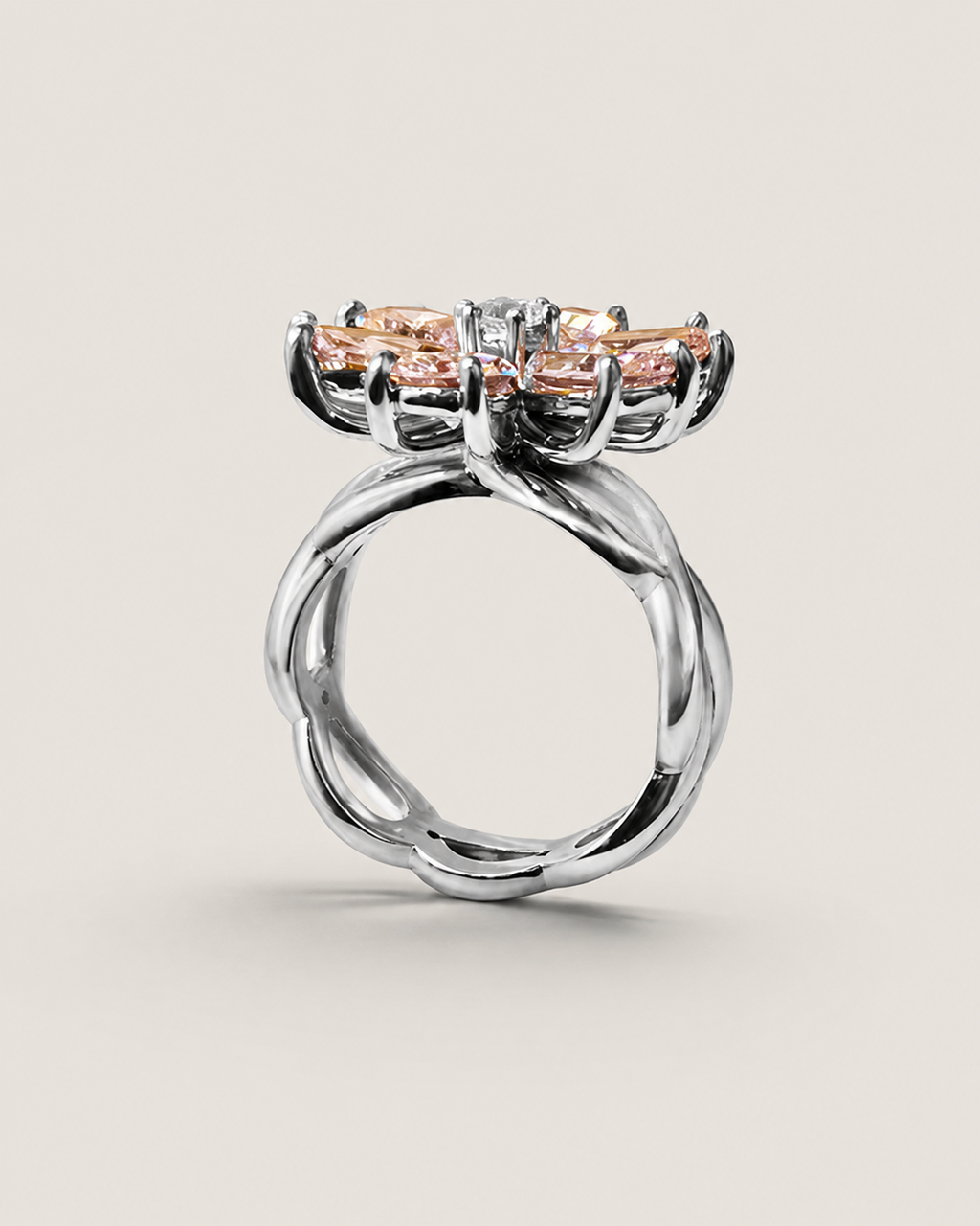 The Blushing Bloom Flower Ring