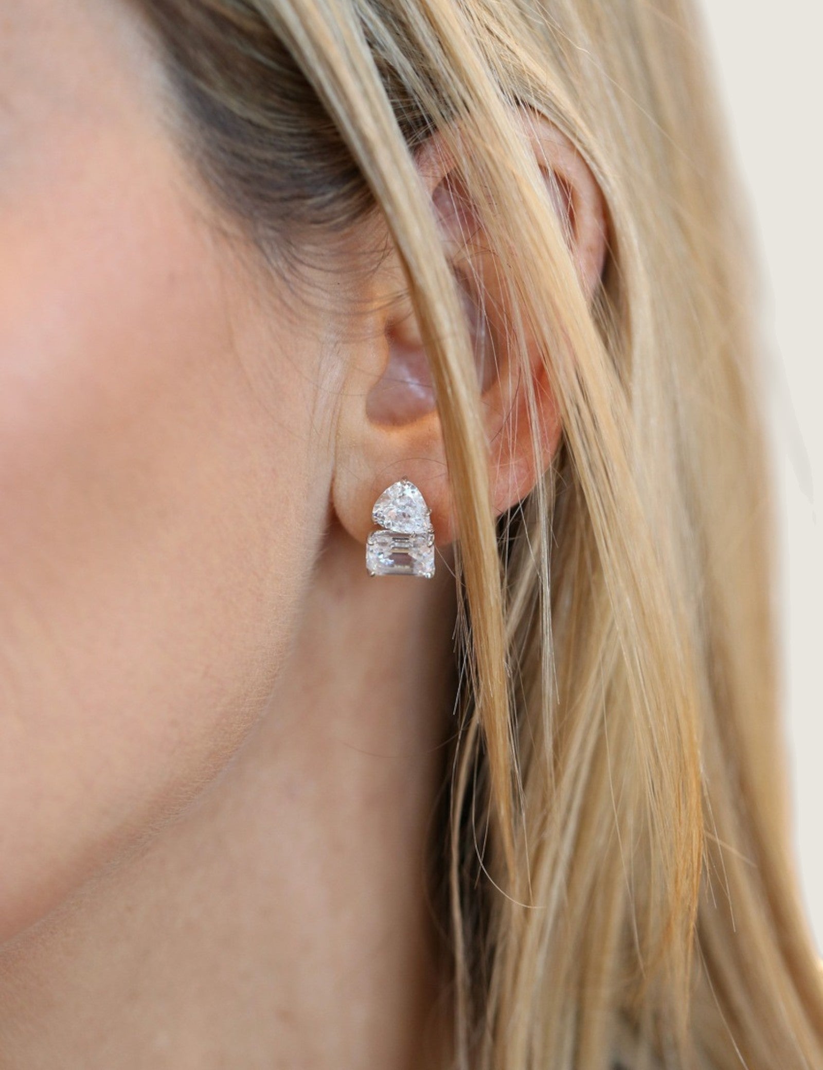 Toi et Moi Pear and Emerald-Cut Earrings (7.5 TCW)