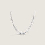 Graduated Round Stone Prong Necklace - Fantasia by DeSerio
