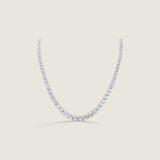 Graduated Round Stone Prong Necklace - Fantasia by DeSerio