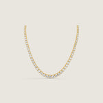 Graduated Round Stone Prong Necklace - Fantasia by DeSerio