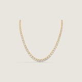 Graduated Round Stone Prong Necklace - Fantasia by DeSerio