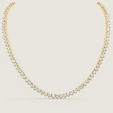 Round Tennis Necklace (3.25mm)