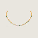 Confetti Emerald Riviera Tennis Necklace