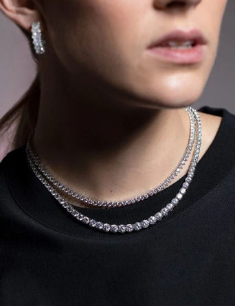 Round Tennis Necklace (4mm)