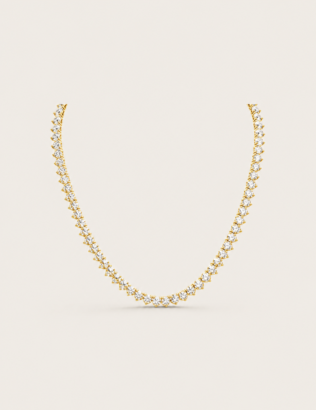 Round Tennis Necklace (4mm)