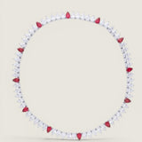 Pear Stone Necklace with Ruby Highlights