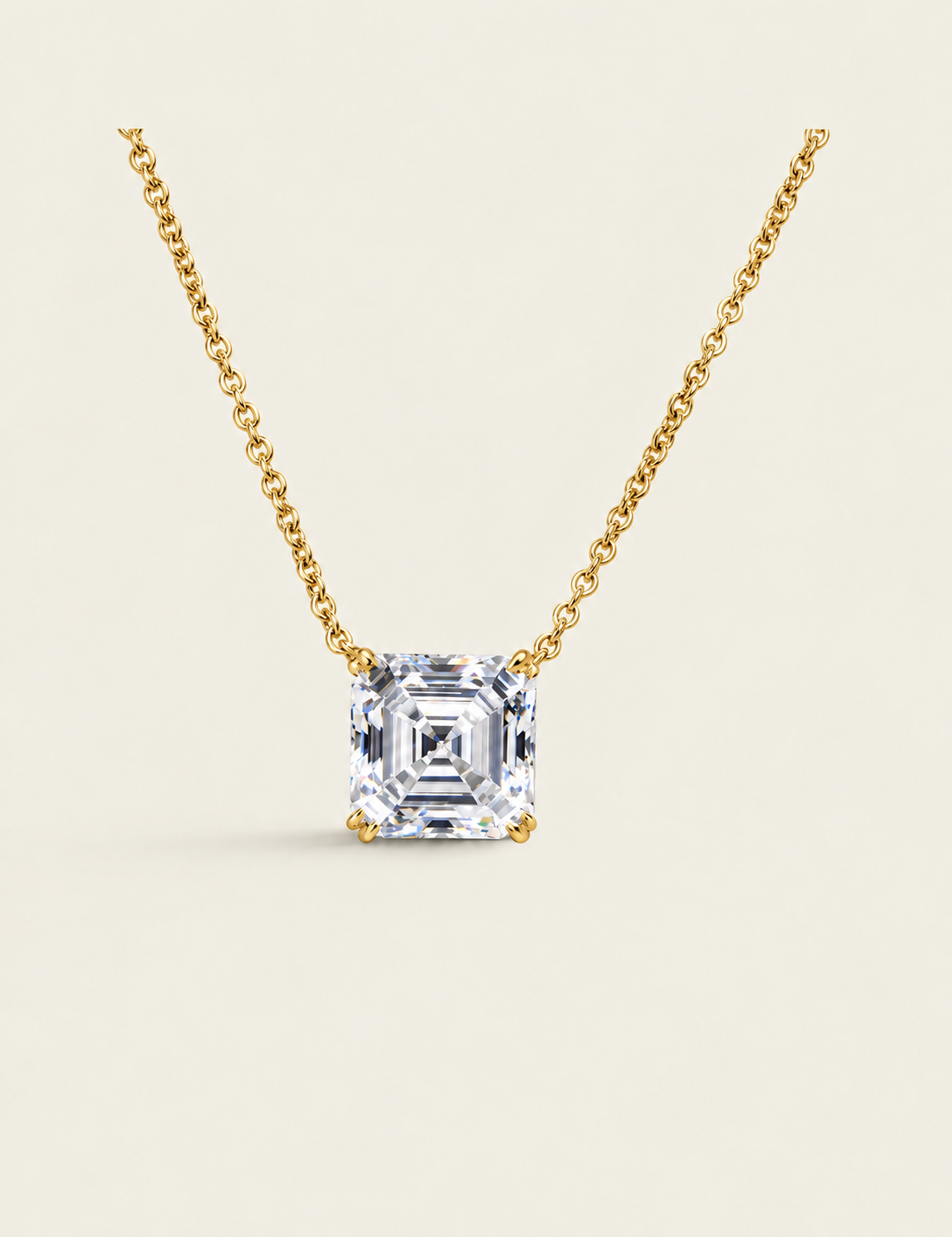 Asscher Pendant Necklace (5 TCW)
