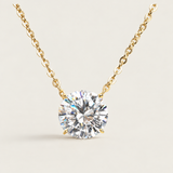 Classic Four-Prong Round Brilliant Pendant (5 CT)