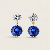 Round Stud with Sapphire Drop (5.6 TCW)