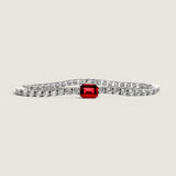 Emerald-Cut Ruby Tennis Bracelet (10.5 TCW)
