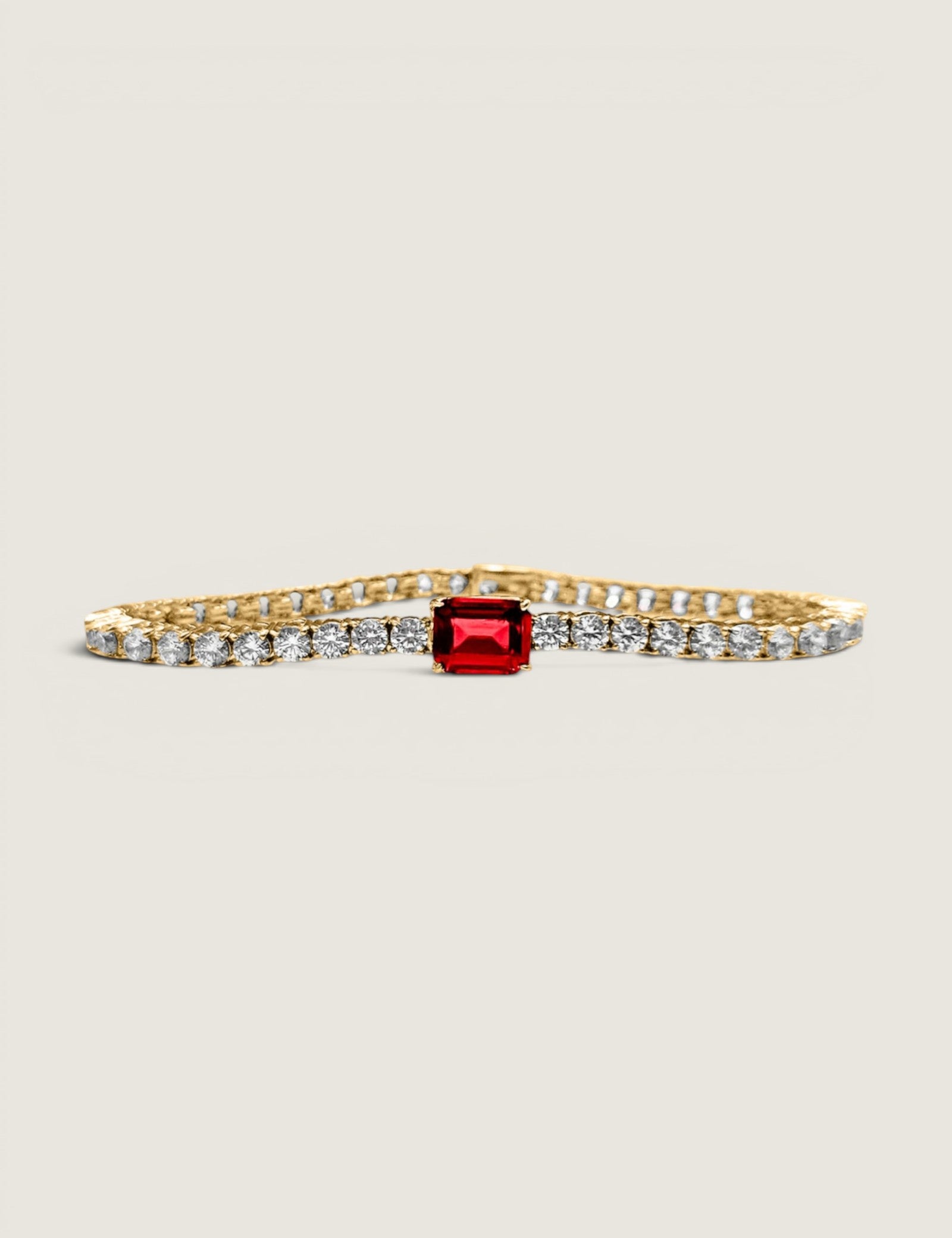 Emerald-Cut Ruby Tennis Bracelet (10.5 TCW)