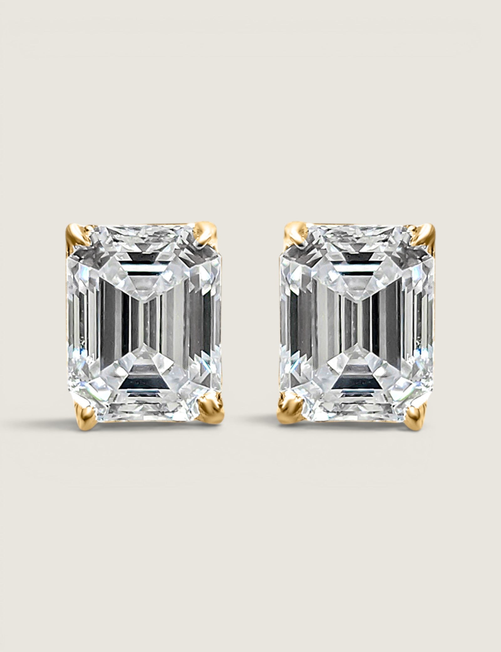 Emerald Cut Studs (5TCW)
