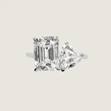 Toi et Moi Heart and Emerald-Cut Ring (2.2 TCW)