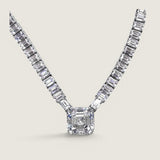 Asscher Drop Emerald-Cut Tennis Necklace (98 TCW)