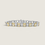Canary Radiant-Cut & Clear Oval Alternating Bracelet