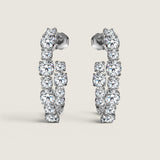 Alternating Round Oblong Hoop Earring (4.5TCW)