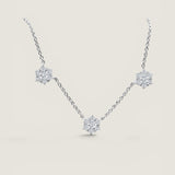 Three Flower Pendant Necklace
