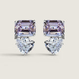 Toi et Moi Pear and Pink Emerald-Cut Earrings (5.5 TCW)