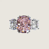 Pink Lumière Cushion Ring (5 Carat Center