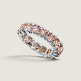 Round Pink CZ Brilliant Eternity Band (4.5 TCW)