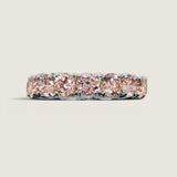 Round Pink CZ Brilliant Eternity Band (4.5 TCW)
