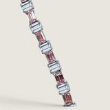 Emerald-Cut, Multi-Color Alternating East-West Bracelet