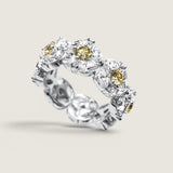 Marquise and Round Canary Band (8.8 TCW)