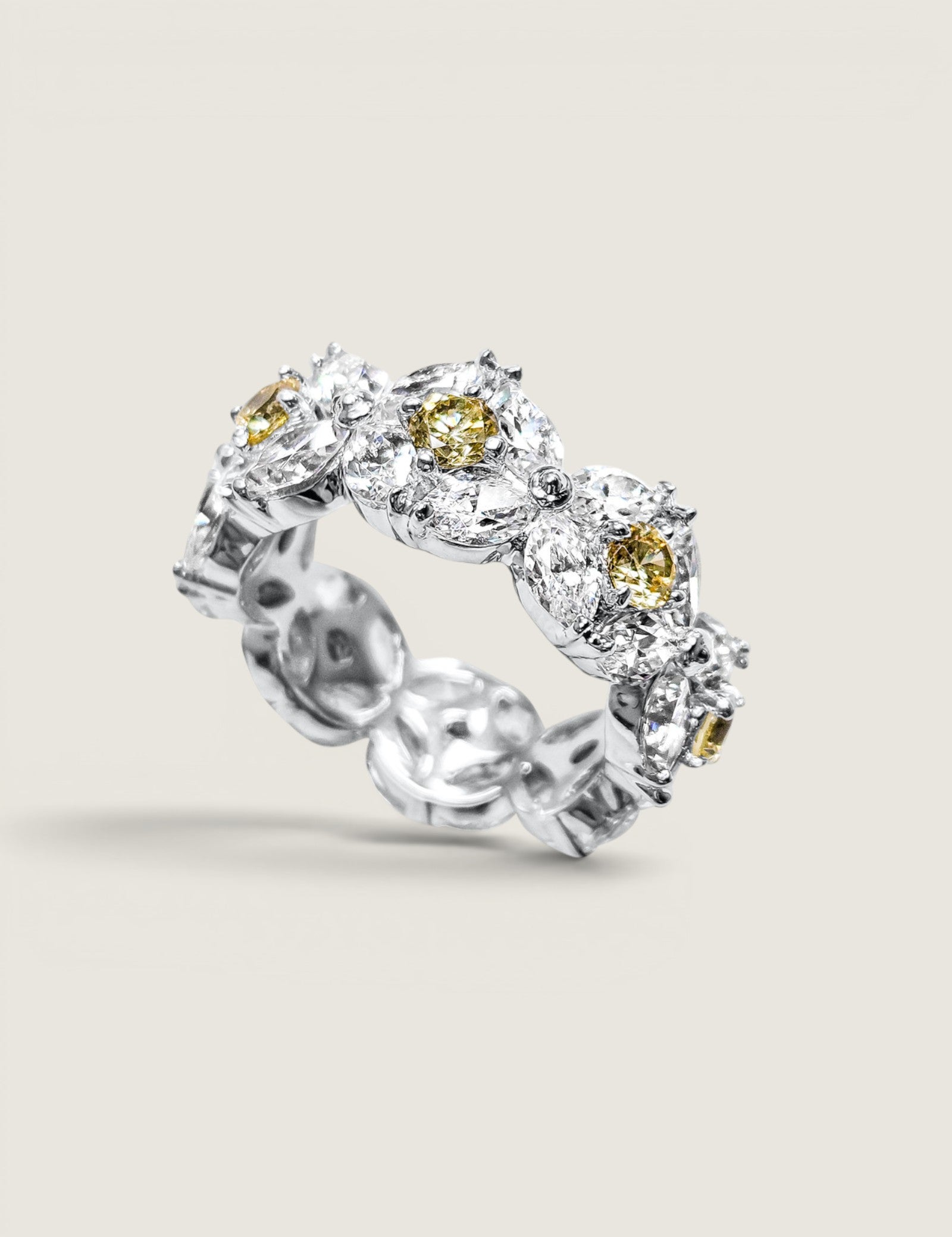 Marquise and Round Canary Band (8.8 TCW)