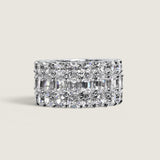 Emerald and Asscher cut Wedding Band (11.8 TCW)