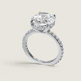 Oval Ring with Drop Halo Setting (5.25 TCW)