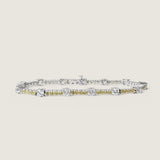 Canary and Clear Alternating Tennis Bracelet (3.25 TCW)