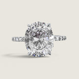 Oval Ring with Drop Halo Setting (5.25 TCW)