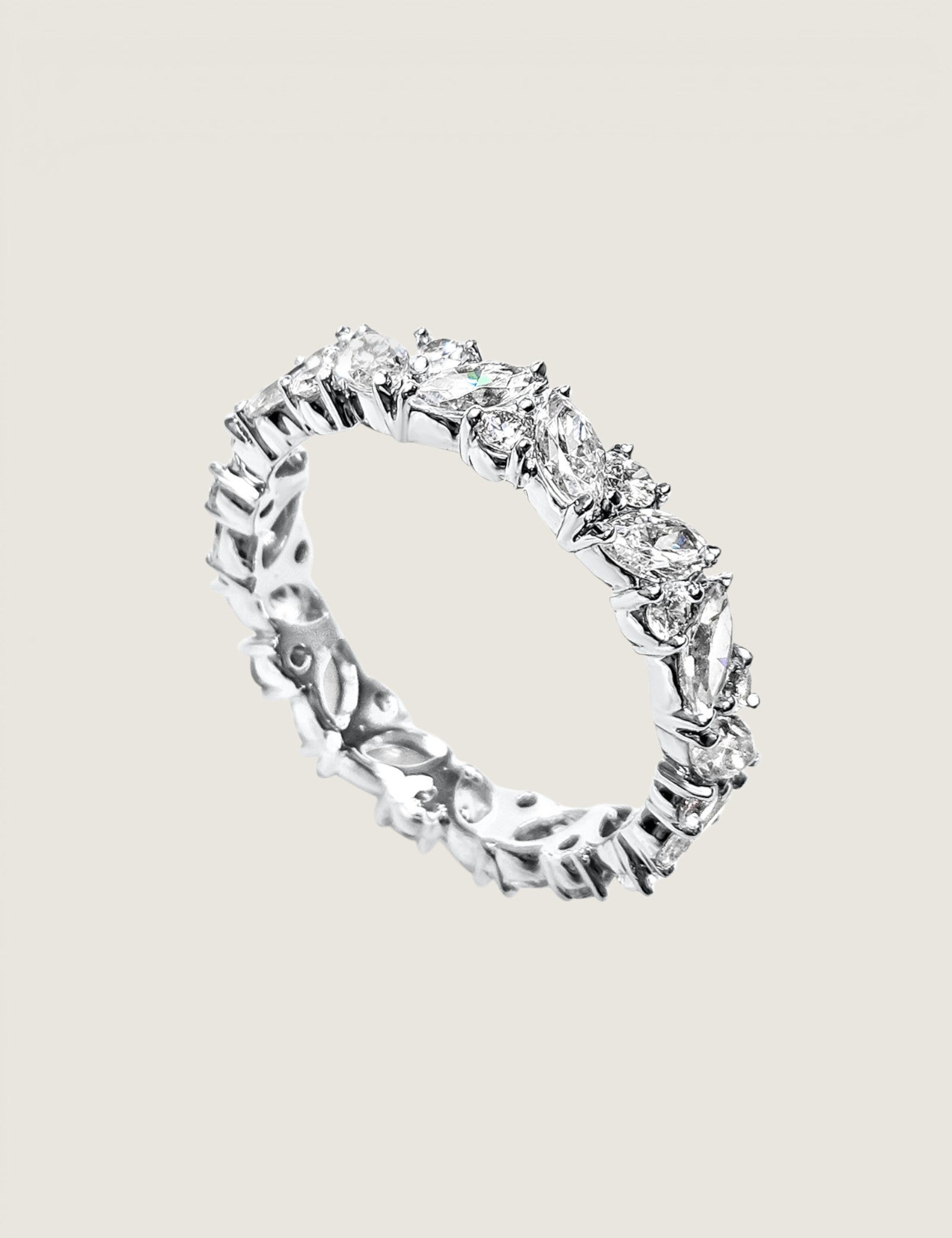 Marquise and Round Fashion Eternity Band(2.5 TCW)
