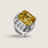 Extra Large Canary Cocktail Ring