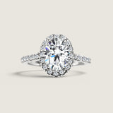 Oval with Pave Halo (2 Carat Center)