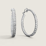 XL OVAL HOOP WITH .5CT RADIANT CUTS(38 TCW)