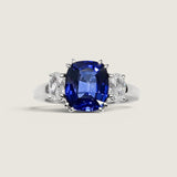9X7(2.5CT) CUSHION CUT WITH OVAL SIDES(.25CT) - F1482-SAP-CZ-14K