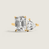 Toi et Moi Heart and Emerald-Cut Ring (2.2 TCW)