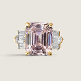 Blush Reverie Emerald-Cut Ring (7 Carat Center)