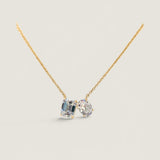 Toi et Moi Emerald and Oval Pendant Necklace (3 TCW)