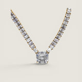 Asscher Drop Emerald-Cut Tennis Necklace (98 TCW)