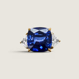 Midnight Reverie Three Stone Ring (11.1 TCW)