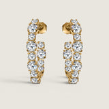 Alternating Round Oblong Hoop Earring (4.5TCW)