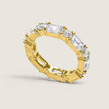 Alternating Emerald-cut and Round Eternity Band(3.15 TCW)